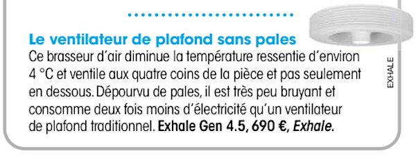 Climatisation nomade ou rafraichisseur d'air ? Article du magazine Nous deux.